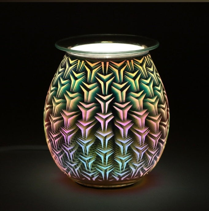 Geometric Light up electric wax warmer